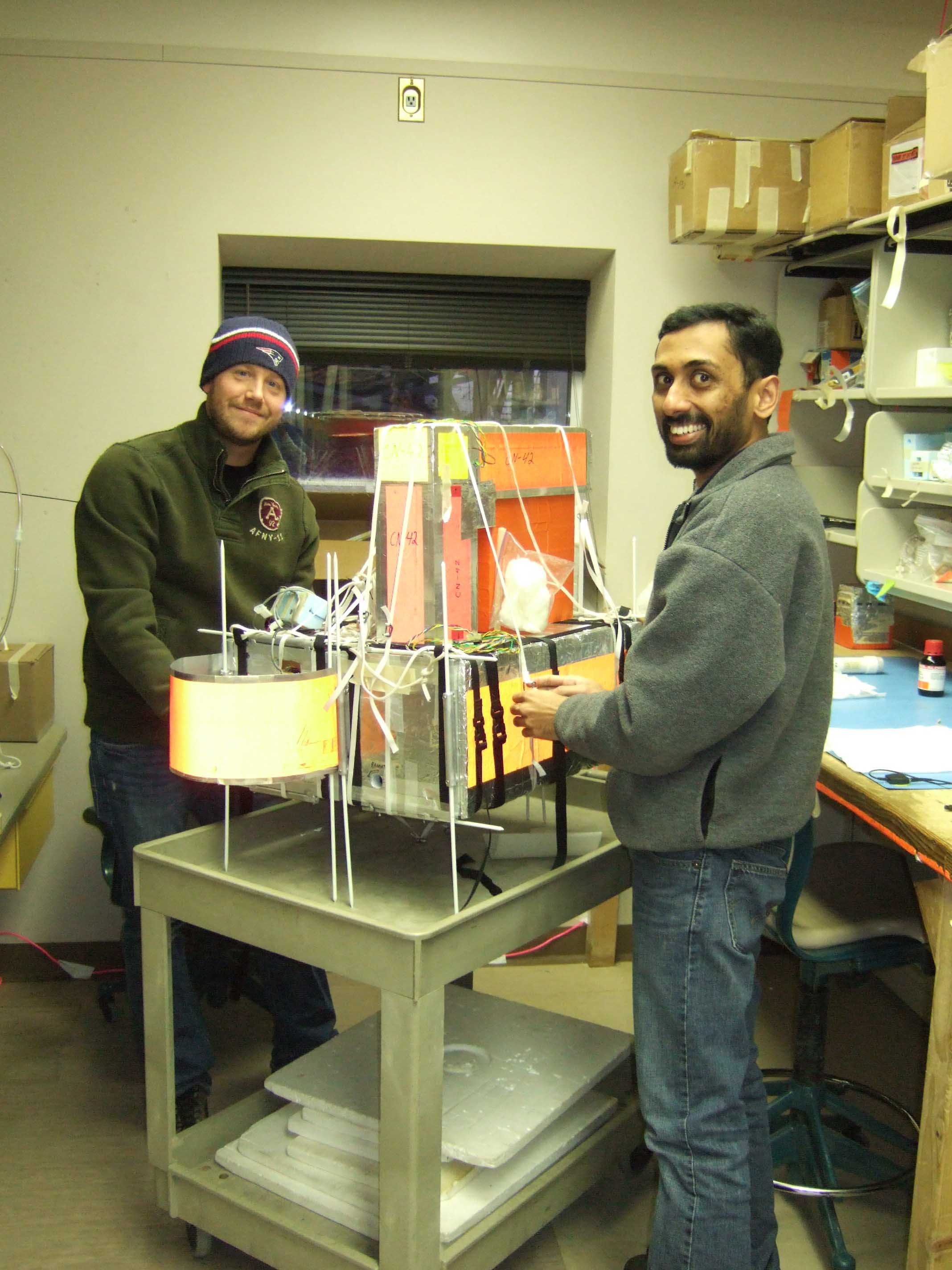 Patrick and Mahesh prepare dual CN instrument